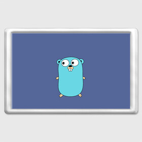 Магнит 45*70 с принтом Golang в городе Новоалтайск, Пластик | Размер: 78*52 мм; Размер печати: 70*45 | golang | код | кодер | программист | язык программирования