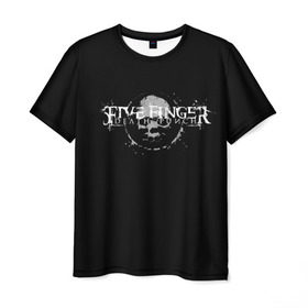 Мужская футболка 3D с принтом Five Finger Death Punch 3 в городе Новоалтайск, 100% полиэфир | прямой крой, круглый вырез горловины, длина до линии бедер | 5fdp | ffdp | five finger death punch