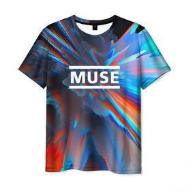 Мужская футболка 3D с принтом MUSE в городе Новоалтайск, 100% полиэфир | прямой крой, круглый вырез горловины, длина до линии бедер | logo | muse | music | pop | rock | usa | альтернатива | америка | металл | музыка | музыкальный | поп | рок