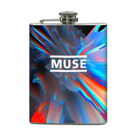 Фляга с принтом MUSE в городе Новоалтайск, металлический корпус | емкость 0,22 л, размер 125 х 94 мм. Виниловая наклейка запечатывается полностью | Тематика изображения на принте: logo | muse | music | pop | rock | usa | альтернатива | америка | металл | музыка | музыкальный | поп | рок
