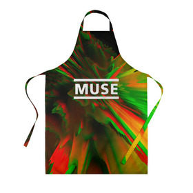 Фартук 3D с принтом Muse music в городе Новоалтайск, 100% полиэстер | общий размер — 65 х 85 см, ширина нагрудника — 26 см, горловина — 53 см, длина завязок — 54 см, общий обхват в поясе — 173 см. Принт на завязках и на горловине наносится с двух сторон, на основной части фартука — только с внешней стороны | logo | muse | music | pop | rock | usa | альтернатива | америка | металл | музыка | музыкальный | поп | рок