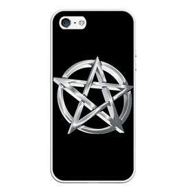 Чехол для iPhone 5/5S матовый с принтом Пентаграмма в городе Новоалтайск, Силикон | Область печати: задняя сторона чехла, без боковых панелей | звезда | знаки | круг | магия | оккультизм | пентаграмма | пентакль | символы | сокральность | эзотерика
