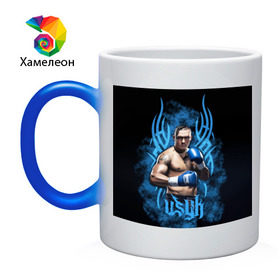 Кружка хамелеон с принтом Aleksandr Usyk в городе Новоалтайск, керамика | меняет цвет при нагревании, емкость 330 мл | wbc | wbo | бокс | боксеры | усик