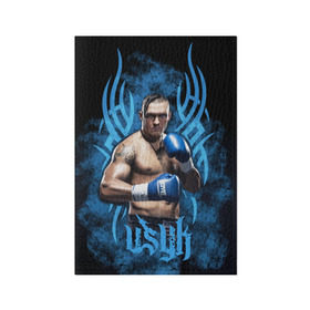 Обложка для паспорта матовая кожа с принтом Aleksandr Usyk в городе Новоалтайск, натуральная матовая кожа | размер 19,3 х 13,7 см; прозрачные пластиковые крепления | wbc | wbo | бокс | боксеры | усик