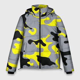 Мужская зимняя куртка 3D с принтом Yellow camouflage в городе Новоалтайск, верх — 100% полиэстер; подкладка — 100% полиэстер; утеплитель — 100% полиэстер | длина ниже бедра, свободный силуэт Оверсайз. Есть воротник-стойка, отстегивающийся капюшон и ветрозащитная планка. 

Боковые карманы с листочкой на кнопках и внутренний карман на молнии. | camouflage | камуфляж | комуфляж