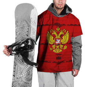 Накидка на куртку 3D с принтом Russia Imperium RED в городе Новоалтайск, 100% полиэстер |  | abstraction | grunge | russia | sport | абстракция | герб | краска | русский | символика рф | спорт | спортивный | триколор | униформа | форма | я русский