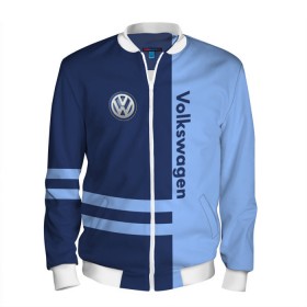 Мужской бомбер 3D с принтом Volkswagen в городе Новоалтайск, 100% полиэстер | застегивается на молнию, по бокам два кармана без застежек, по низу бомбера и на воротнике - эластичная резинка | volkswagen | авто | автомобиль | вольксваген | лого | машина | фолькс ваген | фольксваген | эмблема