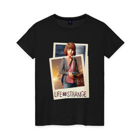 Женская футболка хлопок с принтом Life is Strange. Max в городе Новоалтайск, 100% хлопок | прямой крой, круглый вырез горловины, длина до линии бедер, слегка спущенное плечо | жизнь | макс | странная