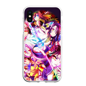 Чехол для iPhone XS Max матовый с принтом No Game No Life в городе Новоалтайск, Силикон | Область печати: задняя сторона чехла, без боковых панелей | no game | no game no life | no life | zero | нет игры нет жизни