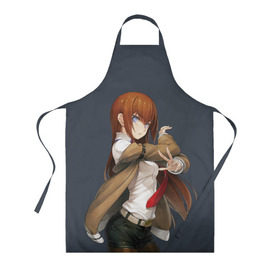 Фартук 3D с принтом Kurusi makise Steins , gate в городе Новоалтайск, 100% полиэстер | общий размер — 65 х 85 см, ширина нагрудника — 26 см, горловина — 53 см, длина завязок — 54 см, общий обхват в поясе — 173 см. Принт на завязках и на горловине наносится с двух сторон, на основной части фартука — только с внешней стороны | anime | kristina | kurisu | okabe | sience | stein | steins | steonggate | врата штейна | курису | макисе