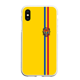 Чехол для iPhone XS Max матовый с принтом Молдавия лента с гербом в городе Новоалтайск, Силикон | Область печати: задняя сторона чехла, без боковых панелей | Тематика изображения на принте: md | mda | moldova | азия | герб | государство | знак | кишинёв | молдаване | молдавия | молдавский | молдова | надпись | патриот | полосы | республика | символ | снг | страна | флаг | флага | цвета