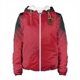 Женская куртка 3D с принтом Portugal 2018 WC Anthem Jacket в городе Новоалтайск, ткань верха — 100% полиэстер, подклад — флис | прямой крой, подол и капюшон оформлены резинкой с фиксаторами, два кармана без застежек по бокам, один большой потайной карман на груди. Карман на груди застегивается на липучку | confederation | cup | euro | portugal | world | европы | конфедераций | кубок | мира | португалия | чемпионат