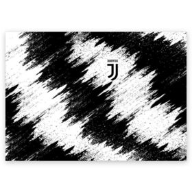 Поздравительная открытка с принтом Juventus в городе Новоалтайск, 100% бумага | плотность бумаги 280 г/м2, матовая, на обратной стороне линовка и место для марки
 | Тематика изображения на принте: football | juventus | soccer | италия | турин | футбольный | ювентус