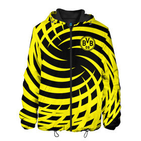 Мужская куртка 3D с принтом FC Borussia Dortmund в городе Новоалтайск, ткань верха — 100% полиэстер, подклад — флис | прямой крой, подол и капюшон оформлены резинкой с фиксаторами, два кармана без застежек по бокам, один большой потайной карман на груди. Карман на груди застегивается на липучку | Тематика изображения на принте: боруссия | дортмунд