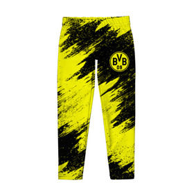 Детские леггинсы 3D с принтом FC Borussia Dortmund в городе Новоалтайск, полиэстер 85%, спандекс 15% | эластичный пояс, зауженный крой | Тематика изображения на принте: боруссия | дортмунд