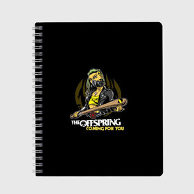 Тетрадь с принтом The Offspring coming for you в городе Новоалтайск, 100% бумага | 48 листов, плотность листов — 60 г/м2, плотность картонной обложки — 250 г/м2. Листы скреплены сбоку удобной пружинной спиралью. Уголки страниц и обложки скругленные. Цвет линий — светло-серый
 | the offspring | офспринг | оффспринг | рок
