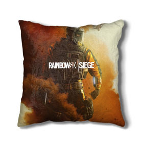 Подушка 3D с принтом RAINBOW SIX SIEGE OUTBREAK в городе Новоалтайск, наволочка – 100% полиэстер, наполнитель – холлофайбер (легкий наполнитель, не вызывает аллергию). | состоит из подушки и наволочки. Наволочка на молнии, легко снимается для стирки | cybersport | esports | pro league | r6 | rainbow | rainbow six | siege | six | армия | боевик | военные | война | игры | киберспорт | логотип | оперативники | радуга | шутер