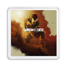 Магнит 55*55 с принтом RAINBOW SIX SIEGE OUTBREAK в городе Новоалтайск, Пластик | Размер: 65*65 мм; Размер печати: 55*55 мм | cybersport | esports | pro league | r6 | rainbow | rainbow six | siege | six | игры | киберспорт | шутер