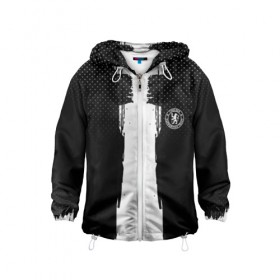 Детская ветровка 3D с принтом Chelsea sport sport uniform в городе Новоалтайск, 100% полиэстер | подол и капюшон оформлены резинкой с фиксаторами, по бокам два кармана без застежек, один потайной карман на груди | Тематика изображения на принте: 