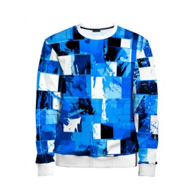 Детский свитшот 3D Морозная геометрия: в городе Новоалтайск, 100% полиэстер | свободная посадка, прямой крой, мягкая тканевая резинка на рукавах и понизу свитшота |
