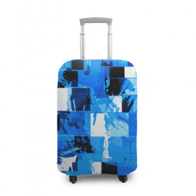 Чехол для чемодана 3D Морозная геометрия: в городе Новоалтайск, 86% полиэфир, 14% спандекс | двустороннее нанесение принта, прорези для ручек и колес |