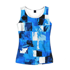 Женская майка 3D Морозная геометрия: в городе Новоалтайск, 100% полиэстер | круглая горловина, прямой силуэт, длина до линии бедра |