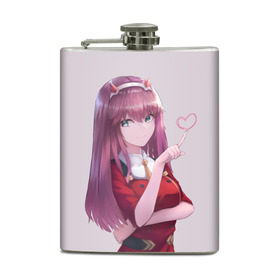 Фляга с принтом Darling in the FranXX в городе Новоалтайск, металлический корпус | емкость 0,22 л, размер 125 х 94 мм. Виниловая наклейка запечатывается полностью | Тематика изображения на принте: darling | darling in the franxx | franxx | zero two | зеро ту | милый | милый во франкcе | франкс