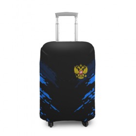 Чехол для чемодана 3D с принтом Russia-sport collection BLUE в городе Новоалтайск, 86% полиэфир, 14% спандекс | двустороннее нанесение принта, прорези для ручек и колес | abstraction | grunge | russia | sport | абстракция | герб | краска | русский | символика рф | спорт | спортивный | триколор | униформа | форма | я русский