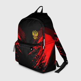 Рюкзак 3D с принтом Russia-sport collection RED в городе Новоалтайск, 100% полиэстер | лямки с регулируемой длиной, сверху петелька, чтобы рюкзак можно было повесить на вешалку. Основное отделение закрывается на молнию, как и внешний карман. Внутри два дополнительных кармана, один из которых закрывается на молнию. По бокам два дополнительных кармашка | abstraction | grunge | russia | sport | абстракция | герб | краска | русский | символика рф | спорт | спортивный | триколор | униформа | форма | я русский