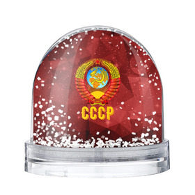 Водяной шар с принтом СССР Abstract Polygons в городе Новоалтайск, Пластик | Изображение внутри шара печатается на глянцевой фотобумаге с двух сторон | ussr | абстракция | космос | надпись | патриот | патриотизм | полигоны | россия | советский союз | ссср | я русский