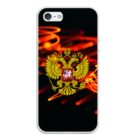 Чехол для iPhone 5/5S матовый с принтом RUSSIA в городе Новоалтайск, Силикон | Область печати: задняя сторона чехла, без боковых панелей | abstraction | grunge | russia | sport | абстракция | герб | краска | русский | символика рф | спорт | спортивный | триколор | униформа | форма | я русский