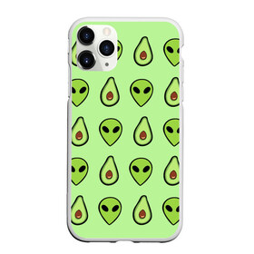 Чехол для iPhone 11 Pro матовый с принтом Green в городе Новоалтайск, Силикон |  | Тематика изображения на принте: alien | food | vegetarian | авокадо | вегетарианство | еда | пришелец