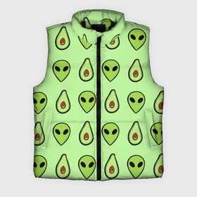Мужской жилет утепленный 3D с принтом Green в городе Новоалтайск,  |  | alien | food | vegetarian | авокадо | вегетарианство | еда | пришелец