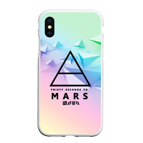 Чехол для iPhone XS Max матовый с принтом 30 Seconds to Mars в городе Новоалтайск, Силикон | Область печати: задняя сторона чехла, без боковых панелей | Тематика изображения на принте: 30 seconds to mars | punk | rock | альтернативный хип хоп | группа | инди поп | музыка | музыкальное произведение | ноты | панк | регги | рок | синти поп