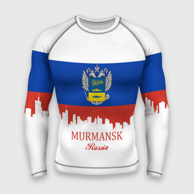 Мужской рашгард 3D с принтом MURMANSK (Мурманск) в городе Новоалтайск,  |  | 51 | murmansk | ru | rus | герб | знак | мурманск | мурманская | надпись | область | патриот | полосы | российская | российский | россия | русская | русский | рф | символ | страна | флаг | флага | цвета