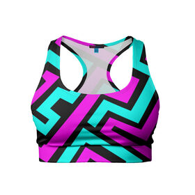 Женский спортивный топ 3D с принтом Abstract Background 4 в городе Новоалтайск, 82% полиэстер, 18% спандекс Ткань безопасна для здоровья, позволяет коже дышать, не мнется и не растягивается |  | абстракция | геометрия | линии | полосы | текстура