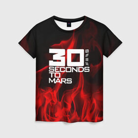 Женская футболка 3D 30 Seconds to Mars in fire: в городе Новоалтайск, 100% полиэфир ( синтетическое хлопкоподобное полотно) | прямой крой, круглый вырез горловины, длина до линии бедер | 30 seconds to mars | punk | rock | альтернативный хип хоп | группа | инди поп | музыка | музыкальное произведение | ноты | панк | регги | рок | синти поп