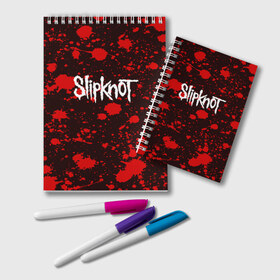 Блокнот с принтом Slipknot в городе Новоалтайск, 100% бумага | 48 листов, плотность листов — 60 г/м2, плотность картонной обложки — 250 г/м2. Листы скреплены удобной пружинной спиралью. Цвет линий — светло-серый
 | Тематика изображения на принте: punk | rock | альтернативный хип хоп | группа | инди поп | музыка | музыкальное произведение | ноты | панк | регги | рок | синти поп