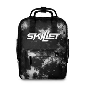 Женский рюкзак 3D с принтом Skillet в городе Новоалтайск, 100% полиэстер | лямки с регулируемой длиной, сверху ручки, чтобы рюкзак нести как сумку. Основное отделение закрывается на молнию, как и внешний карман. Внутри два дополнительных кармана, один из которых закрывается на молнию. По бокам два дополнительных кармашка, куда поместится маленькая бутылочка
 | punk | rock | skillet | альтернативный хип хоп | группа | инди поп | музыка | музыкальное произведение | ноты | панк | регги | рок | синти поп