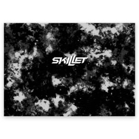 Поздравительная открытка с принтом Skillet в городе Новоалтайск, 100% бумага | плотность бумаги 280 г/м2, матовая, на обратной стороне линовка и место для марки
 | punk | rock | skillet | альтернативный хип хоп | группа | инди поп | музыка | музыкальное произведение | ноты | панк | регги | рок | синти поп