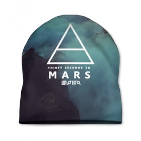 Шапка 3D с принтом 30 Seconds to Mars в городе Новоалтайск, 100% полиэстер | универсальный размер, печать по всей поверхности изделия | 30 seconds to mars | punk | rock | альтернативный хип хоп | группа | инди поп | музыка | музыкальное произведение | ноты | панк | регги | рок | синти поп
