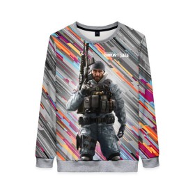 Женский свитшот 3D с принтом Rainbow Six Siege в городе Новоалтайск, 100% полиэстер с мягким внутренним слоем | круглый вырез горловины, мягкая резинка на манжетах и поясе, свободная посадка по фигуре | battlefield | call of duty | clancy | cod | counter | csgo | game | rainbow | six | strike | tom | игра | клэнси | код | ксго | том | шутер