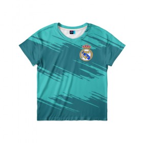 Детская футболка 3D с принтом Real Madrid в городе Новоалтайск, 100% гипоаллергенный полиэфир | прямой крой, круглый вырез горловины, длина до линии бедер, чуть спущенное плечо, ткань немного тянется | football | madrid | real | sport | мадрид | реал | футбол