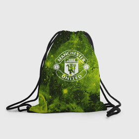 Рюкзак-мешок 3D с принтом Manchester United Cosmos в городе Новоалтайск, 100% полиэстер | плотность ткани — 200 г/м2, размер — 35 х 45 см; лямки — толстые шнурки, застежка на шнуровке, без карманов и подкладки | Тематика изображения на принте: england | football | logo | manchester united | sport | англия | арт | вселенная | звезды | космос | лига | лого | манчестер | спорт | текстура | фк | футбол | футбольный клуб | эмблема