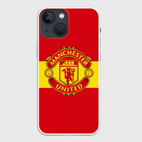 Чехол для iPhone 13 mini с принтом Манчестер Юнайтед ФК в городе Новоалтайск,  |  | england | football | logo | manchester united | sport | англия | арт | лига | лого | манчестер юнайтед | спорт | текстура | фк | футбол | футбольный клуб | эмблема