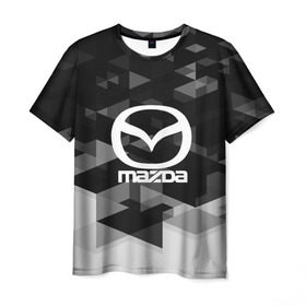 Мужская футболка 3D с принтом Mazda sport geometry в городе Новоалтайск, 100% полиэфир | прямой крой, круглый вырез горловины, длина до линии бедер | auto | automobile | car | carbon | machine | mazda | motor | motor car | sport car | автомашина | бренд | легковой автомобиль | мазда | марка | спортивный автомобиль | тачка