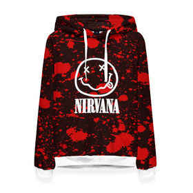 Женская толстовка 3D с принтом NIRVANA в городе Новоалтайск, 100% полиэстер  | двухслойный капюшон со шнурком для регулировки, мягкие манжеты на рукавах и по низу толстовки, спереди карман-кенгуру с мягким внутренним слоем. | nirvana | punk | rock | альтернативный хип хоп | группа | инди поп | музыка | музыкальное произведение | ноты | панк | регги | рок | синти поп