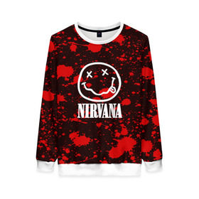 Женский свитшот 3D с принтом NIRVANA в городе Новоалтайск, 100% полиэстер с мягким внутренним слоем | круглый вырез горловины, мягкая резинка на манжетах и поясе, свободная посадка по фигуре | nirvana | punk | rock | альтернативный хип хоп | группа | инди поп | музыка | музыкальное произведение | ноты | панк | регги | рок | синти поп