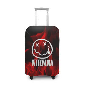 Чехол для чемодана 3D с принтом NIRVANA в городе Новоалтайск, 86% полиэфир, 14% спандекс | двустороннее нанесение принта, прорези для ручек и колес | nirvana | punk | rock | альтернативный хип хоп | группа | инди поп | музыка | музыкальное произведение | ноты | панк | регги | рок | синти поп