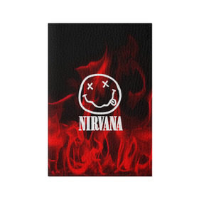 Обложка для паспорта матовая кожа с принтом NIRVANA в городе Новоалтайск, натуральная матовая кожа | размер 19,3 х 13,7 см; прозрачные пластиковые крепления | nirvana | punk | rock | альтернативный хип хоп | группа | инди поп | музыка | музыкальное произведение | ноты | панк | регги | рок | синти поп